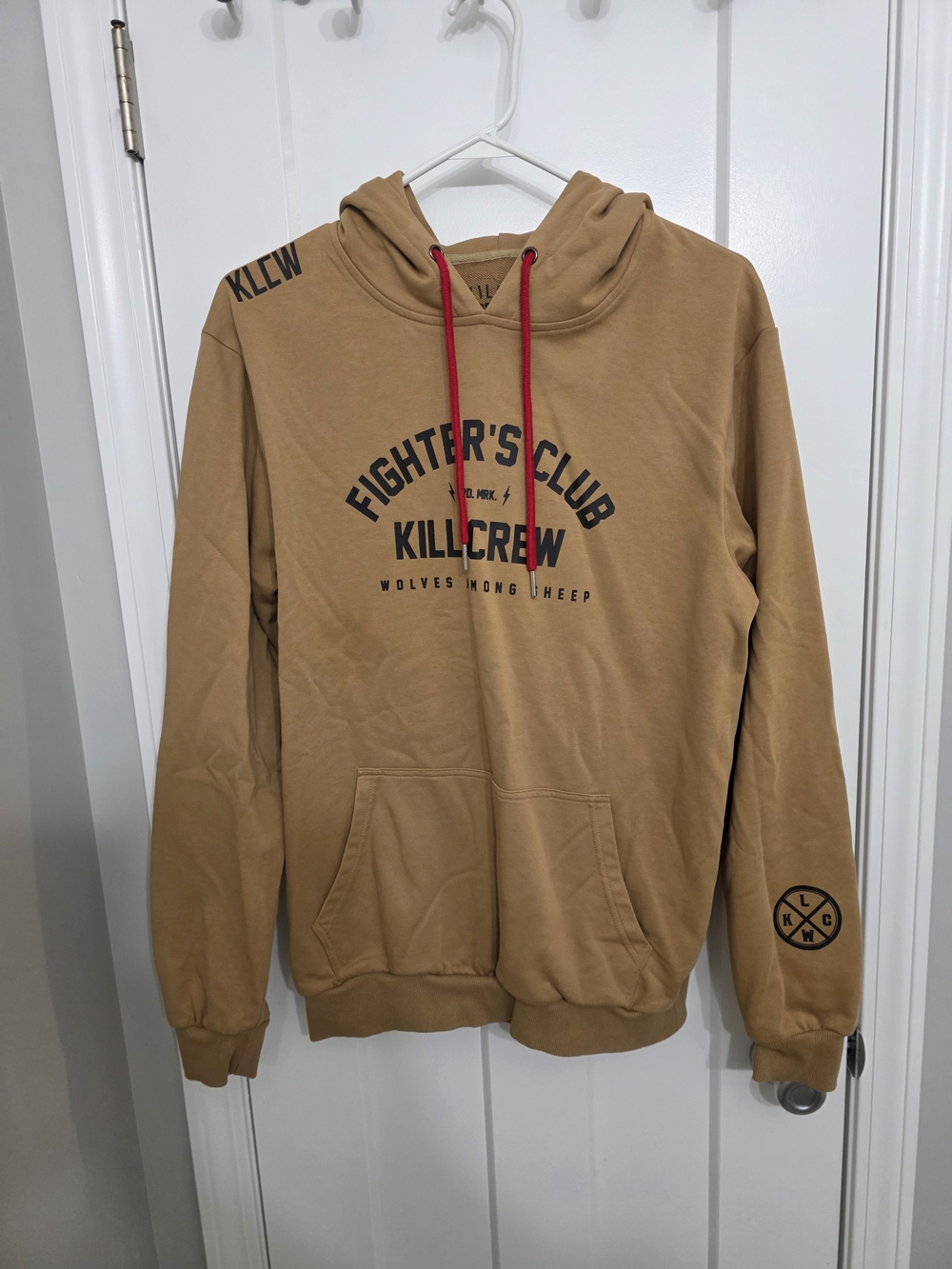 Kill Crew Men's Tan Hoodie - Fighter's Club Graphic Pullover